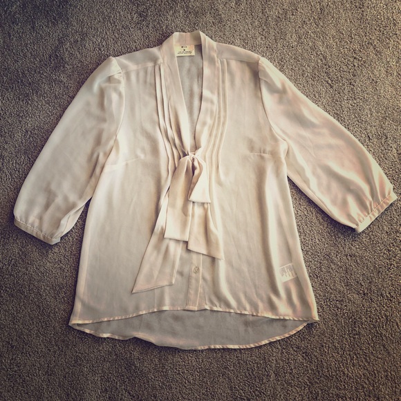 Urban Outfitters Tops - Cream bow sheer top